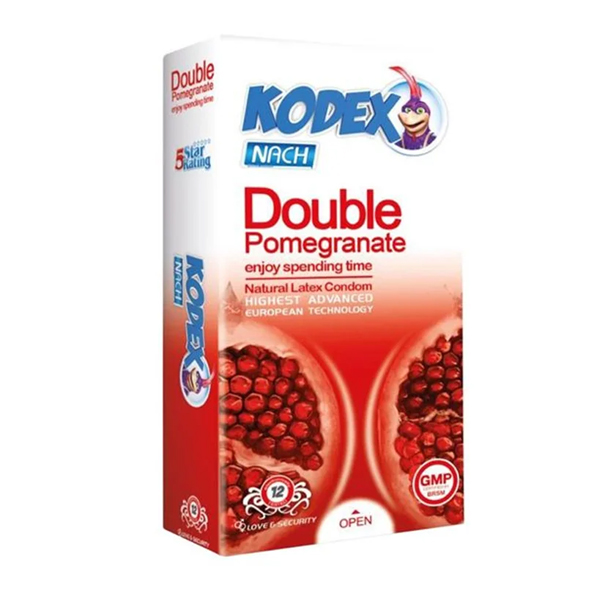 کاندوم تاخیری و تنگ‌کننده کودکس مدل Double Pomegranate بسته 12 عددی