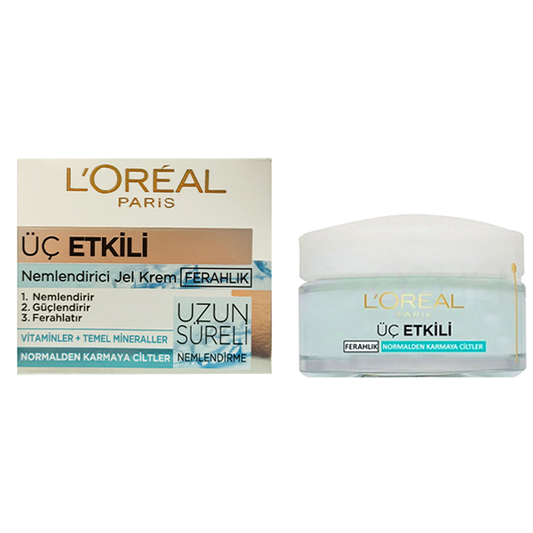 ژل کرم 3 کاره آبرسان و محافظت کننده لورآل مدل Triple Active حجم 50 میل