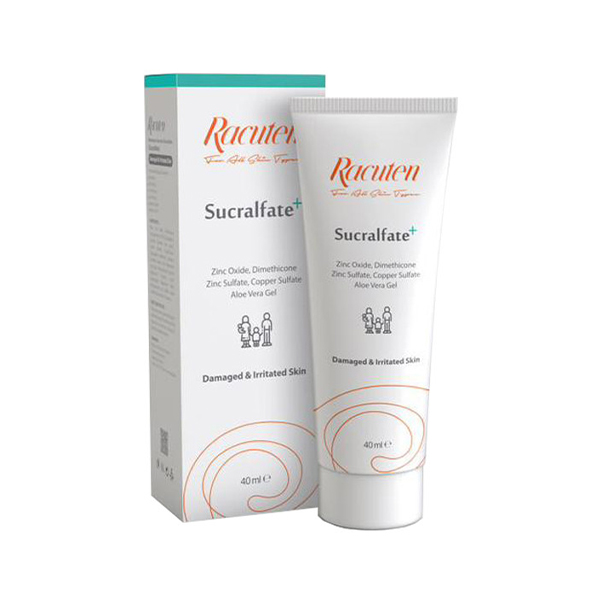 کرم ترمیم‌کننده و ضد التهاب راکوتن حاوی سوکرالفیت و زینک اکساید مدل Sucralfate+ حجم 40 میل
