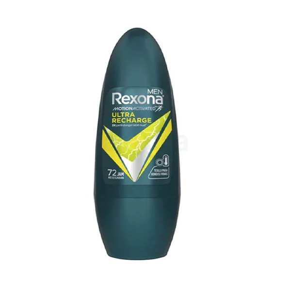 رول ضد تعریق مردانه انرژی‌بخش رکسونا با ماندگاری ۷۲ ساعته مدل Ultra Recharge حجم 45 میل