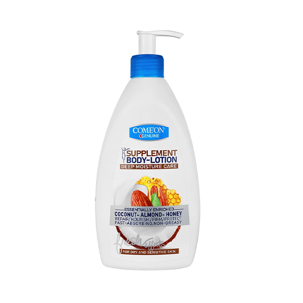 لوسیون بدن آبرسان و تسکین‌دهنده کامان مخصوص پوست‌های خشک و حساس مدل Deep Moisture Care حجم 510 میل