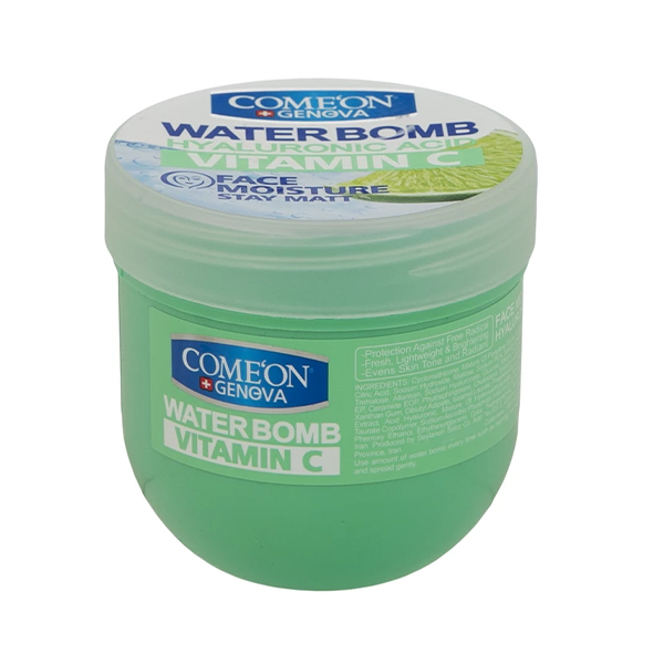 کرم آبرسان و روشن‌کننده کامان ضد لک حاوی ویتامین C و هیالورونیک اسید مدل Water Bomb حجم 200 میل