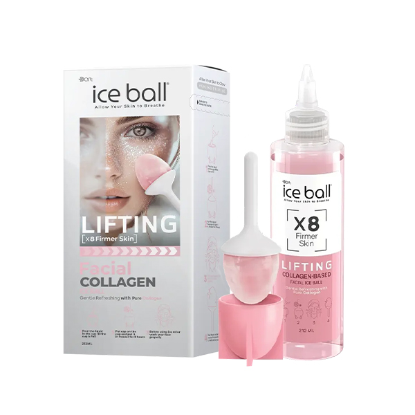 ژل آبرسان صورت حاوی کلاژن هیدرولیز شده آیس بال با قالب سیلیکونی یخی مدل lifting حجم 212 میل