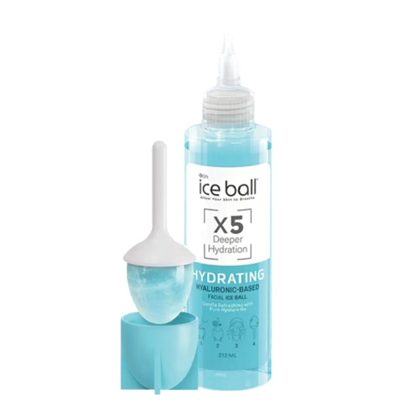 ژل آبرسان یخی صورت آیس بال با قالب سیلیکونی یخی حاوی سدیم هیالورونات مناسب انواع پوست مدل Hydrating حجم ۲۱۲ میل