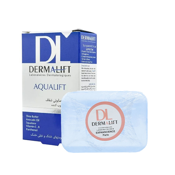 شوینده غیر صابونی شفاف و کرم‌دار درمالیفت آبرسان مخصوص پوست‌های خشک مدل Aqualift وزن 100 گرم