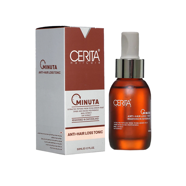 تونیک ضد ریزش و محرک رشد مو سریتا مخصوص ریزش موی مدل Minuta حجم 50 میل