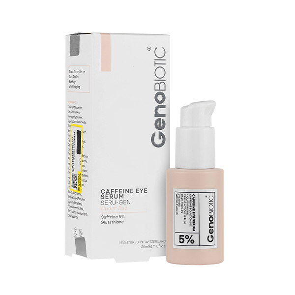 سرم دور چشم ضد پف و تیرگی ژنو بایوتیک حاوی کافئین حجم 30 میل