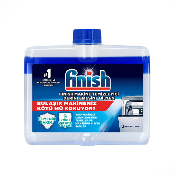 مایع جرم‌گیر دو فاز و چربی زدای ماشین ظرفشویی فینیش با تکنولوژی Dual-Action حجم ۲۵۰ میل