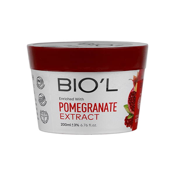 ماسک موی داخل حمام بیول مدل Pomegranate حاوی عصاره انار و کراتین مناسب موهای رنگ شده و آسیب دیده حجم ۲۰۰ میل