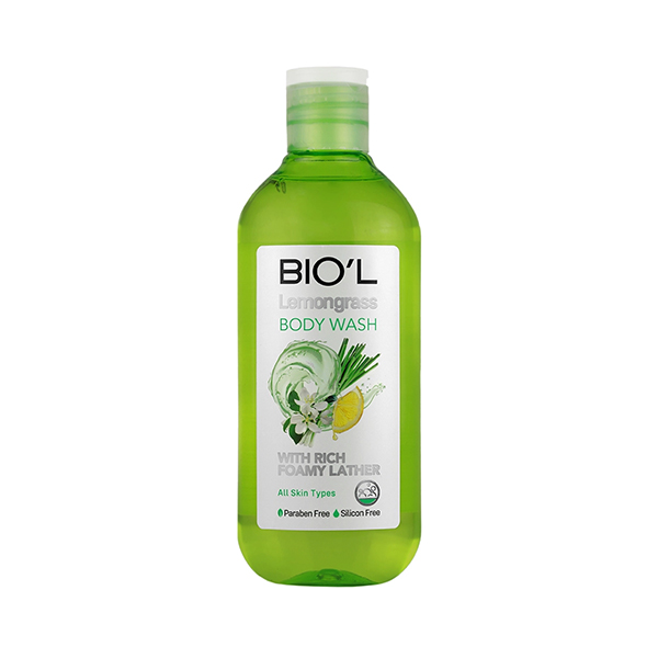 شامپو بدن ژلی بیول مدل Lemon Grass حاوی عصاره لیمو و نعناع مناسب انواع پوست حجم ۴۰۰ میل