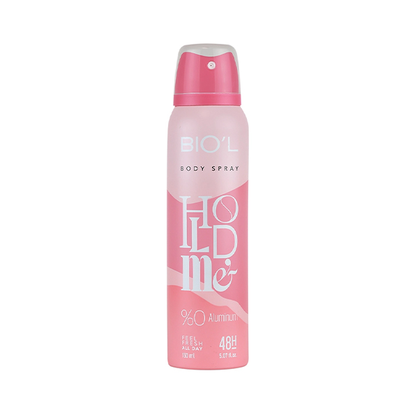 اسپری خوشبو کننده زنانه بیول مدل Hold Me با ماندگاری ۴۸ ساعته و فاقد آلومینیوم حجم ۱۵۰ میل