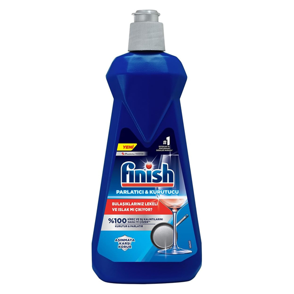 مایع جلادهنده و براق کننده ماشین ظرفشویی فینیش مدل Parlatici حجم ۴۰۰ میل
