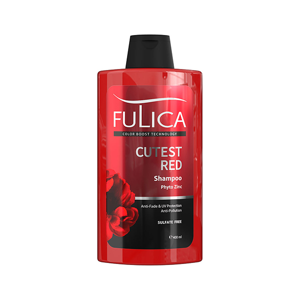 شامپو فاقد سولفات و تثبیت کننده رنگ مو فولیکا مناسب موهای قرمز و رنگ شده حجم ۴۰۰ میل