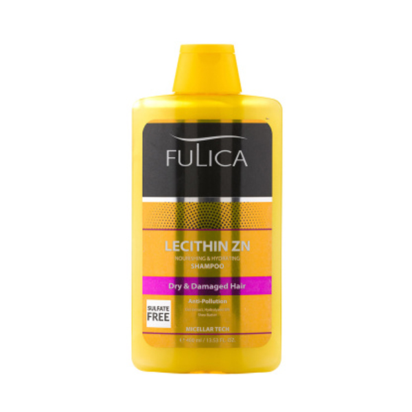 شامپو فاقد سولفات و ترمیم کننده فولیکا حاوی لسیتین و گلوکونات روی مناسب موهای خشک و آسیب دیده حجم ۴۰۰ میل