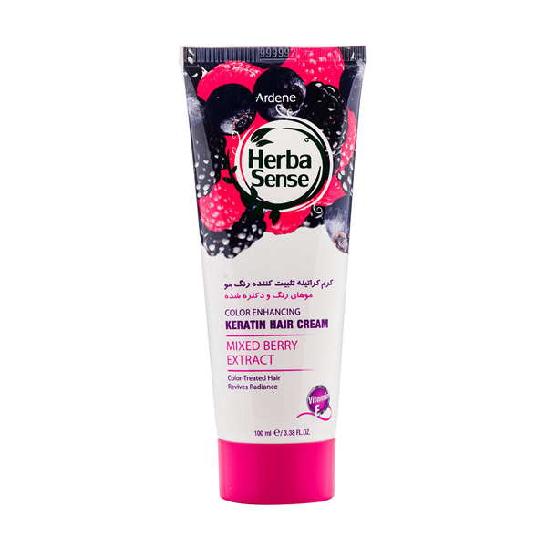 کرم موی کراتینه و تثبیت کننده رنگ آردن هرباسنس حاوی عصاره توت‌های وحشی مناسب موهای رنگ و دکلره شده حجم ۱۰۰ میل