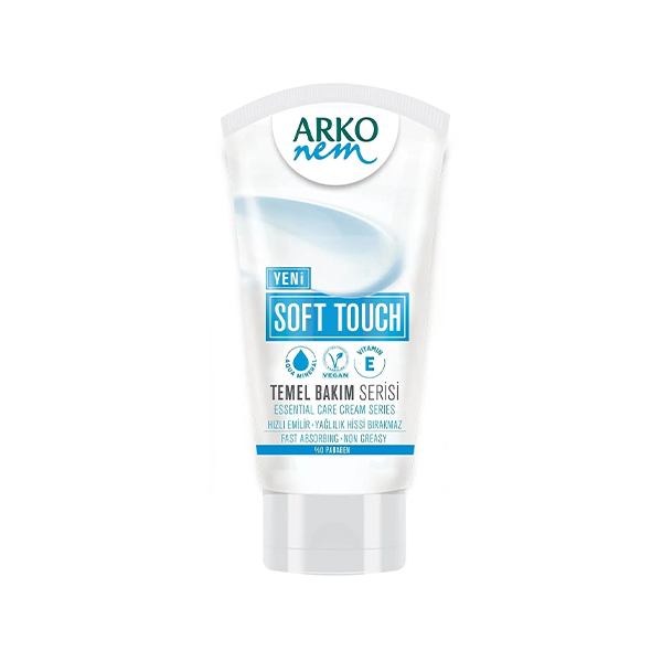 کرم مرطوب کننده دست و صورت آرکو مدل Soft Touch فاقد چربی با بافت سبک حجم ۶۰ میل