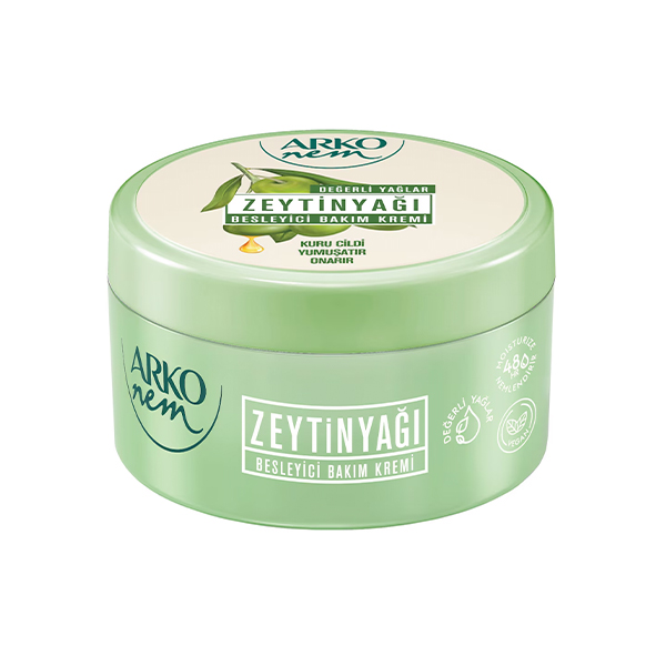 کرم مرطوب کننده کاسه‌ای آرکو حاوی روغن زیتون طبیعی مناسب دست، صورت و بدن حجم ۲۵۰ میل
