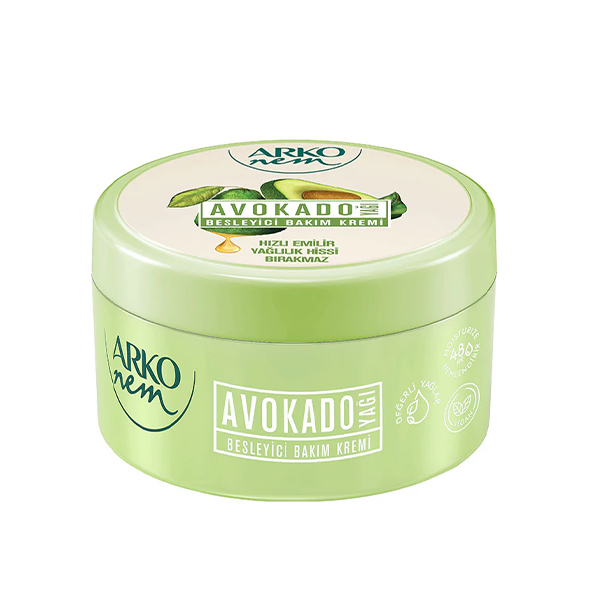 کرم مرطوب کننده و نرم کننده کاسه‌ای آرکو حاوی روغن آووکادو مناسب دست، صورت و بدن حجم ۲۵۰ میل