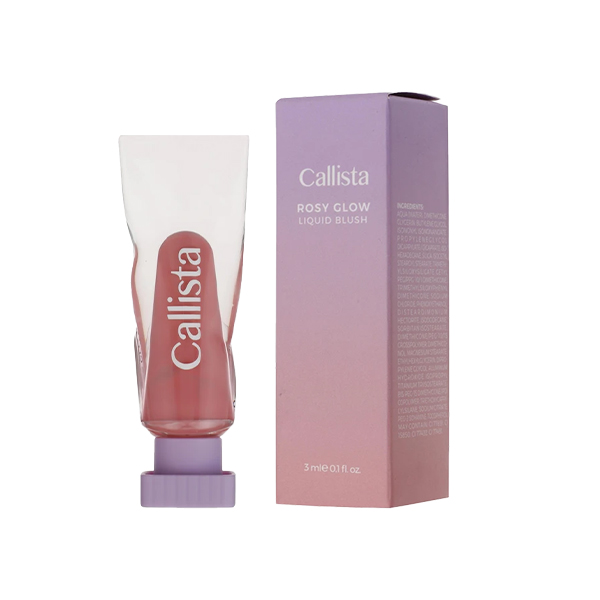 رژ گونه کالیستا مدل Rosy Glow با خاصیت درخشش طبیعی و شاداب‌کننده با بافت سبک بر پایه آب حجم ۳ میل