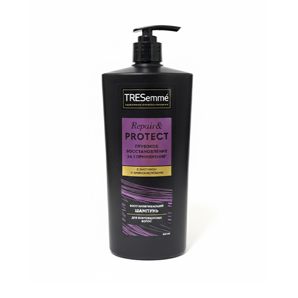 شامپو ترمیم و محافظت کننده ترزمه مدل Repair & Protect مناسب موهای آسیب دیده با خاصیت حاوی بیوتین و ضد شکستگی حجم ۶۵۰ میل