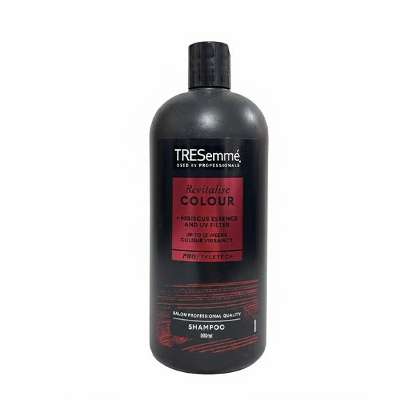 شامپو تثبیت کننده رنگ مو ترزمه مدل Revitalise Colour مناسب موهای رنگ شده و کدر با خاصیت حاوی عصاره هیبیسکوس و فیلتر UV حجم ۹۰۰ میل