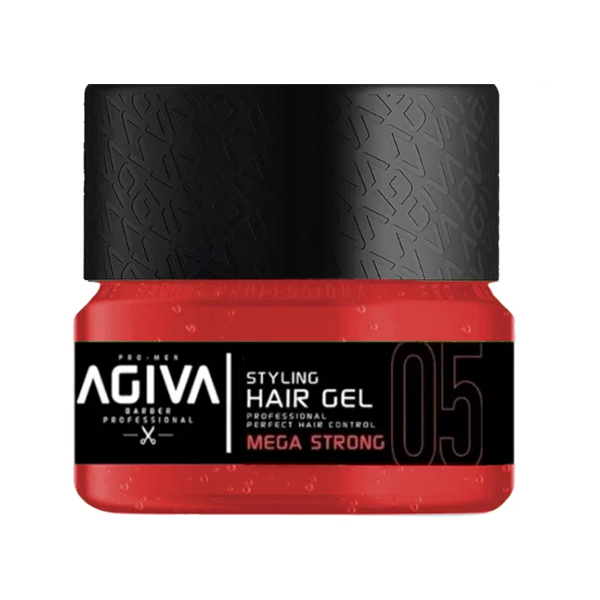 ژل مو حالت دهنده فوق‌قوی آگیوا مدل 05 MEGA STRONG مناسب انواع مو قدرت نگهدارندگی حداکثری با درخشش طبیعی حجم ۲۰۰ میل