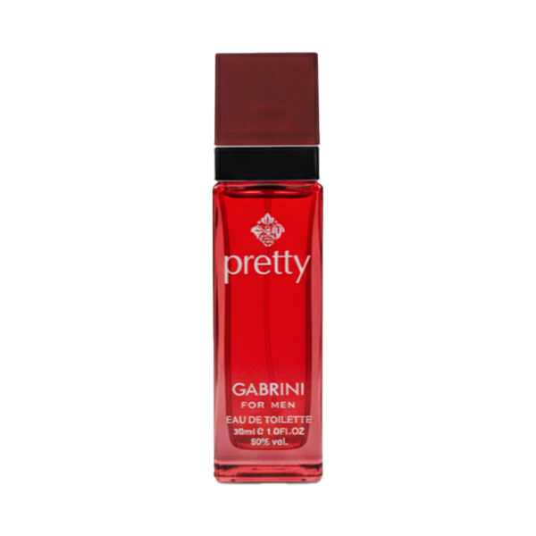 ادو تویلت مردانه گابرینی مدل  PRETTY-08 رایحه ROCHAS MAN با نت‌های شرقی و چوبی ماندگار حجم ۳۰ میل