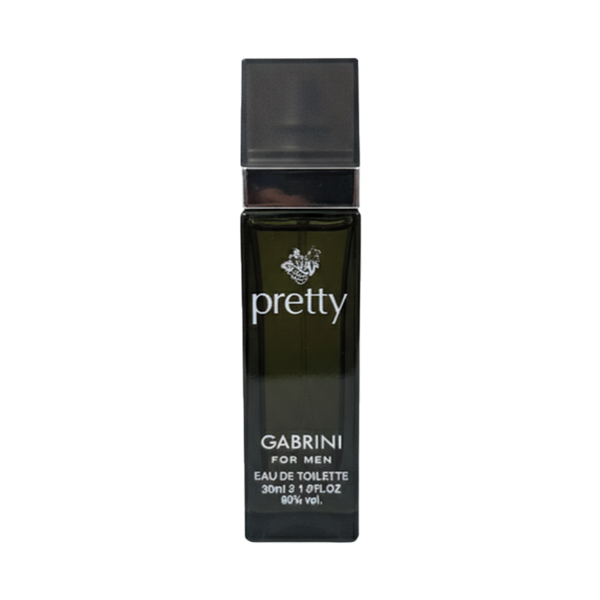 ادو تویلت مردانه گابرینی مدل PRETTY-12 رایحه BLACK CODE با نت‌های گرم و تلخ ادویه‌ای حجم ۳۰ میل