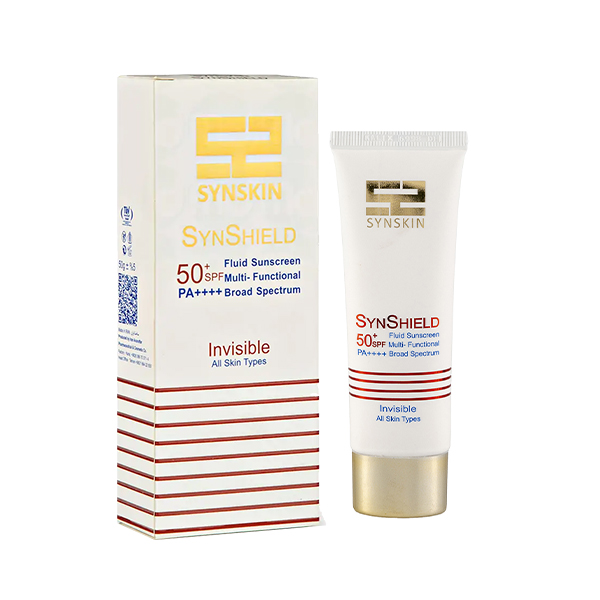فلوئید ضدآفتاب بی‌رنگ ساین اسکین مدل Invisible  با SPF50 مناسب انواع پوست حجم 50 میلی‌لیتر