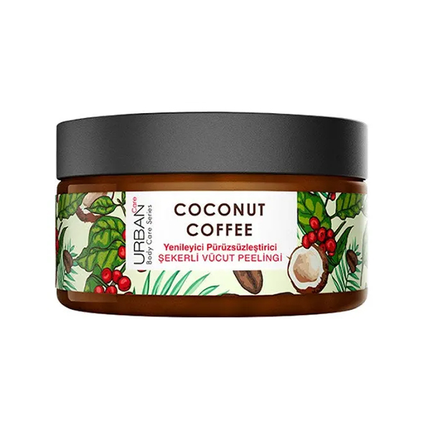 اسکراب شکری لطافت‌بخش و احیاکننده اوربن کر مدل COCONUT & COFFEE حاوی عصاره قهوه و نارگیل وزن 280 گرم