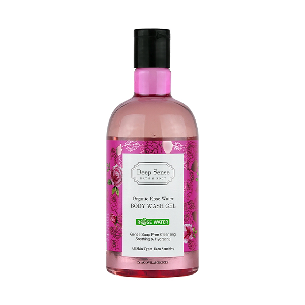 شامپو بدن دیپ سنس مدل Rosewater التیام‌بخش مناسب پوست حساس حجم ۴۰۰ میل