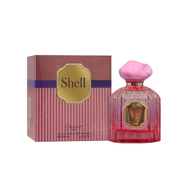 ادو پرفیوم زنانه ژکساف مدل SHELL رایحه گرم و شیرین گروه بویایی گلی میوه‌ای حجم 100 میل