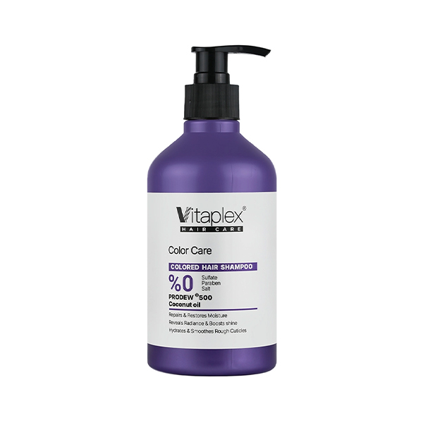 شامپو فاقد سولفات ویتاپلکس مدل Color Care مخصوص موهای رنگ شده و دکلره شده حجم 500ml