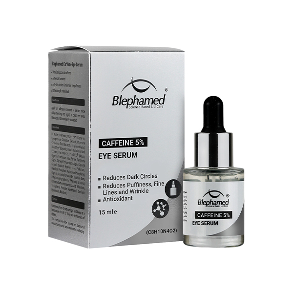 سرم دور چشم بلفامد مدل کافئین ضد تیرگی و رفع پف مناسب انواع پوست حجم 15ml