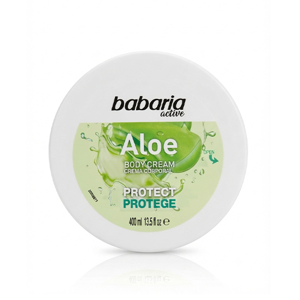 کرم بدن آلوئه ورا باباریا مدل Aloe التیام‌بخش و رطوبت‌رسان مناسب پوست‌های حساس حجم 400ml