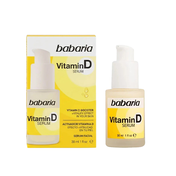 سرم صورت ویتامین D باباریا با خاصیت تقویت‌کننده سد دفاعی و جوانساز حجم 30ml