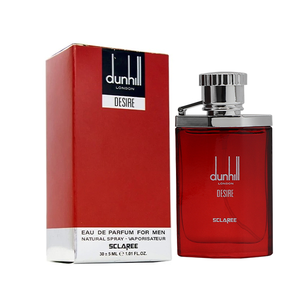 ادوپرفیوم مردانه اسکلاره مدل Dunhill Desire Red با رایحه گرم، شیرین، میوه‌ای و چوبی حجم 30ml