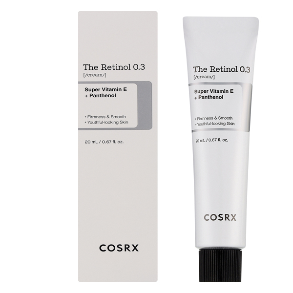 کرم ضد چروک و جوانساز رتینول 0.3% کوزارکس مدل The Retinol 0.3 حاوی سوپر ویتامین E و پنتنول حجم 20ml