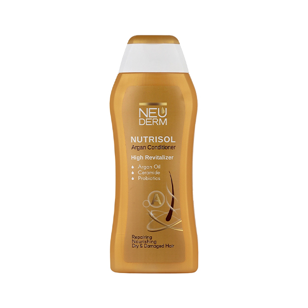 نرم‌کننده مغذی و ترمیم‌کننده نئودرم مدل Nutrisol Argan حاوی روغن آرگان و سرامید حجم 300ml