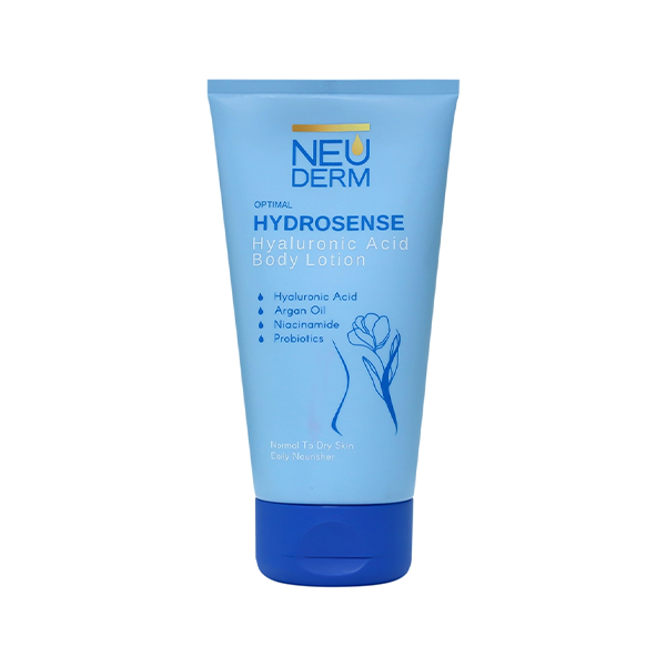 لوسیون مرطوب‌کننده و آبرسان بدن نئودرم مدل Hydrosense مناسب پوست‌های نرمال تا خشک حجم 150ml