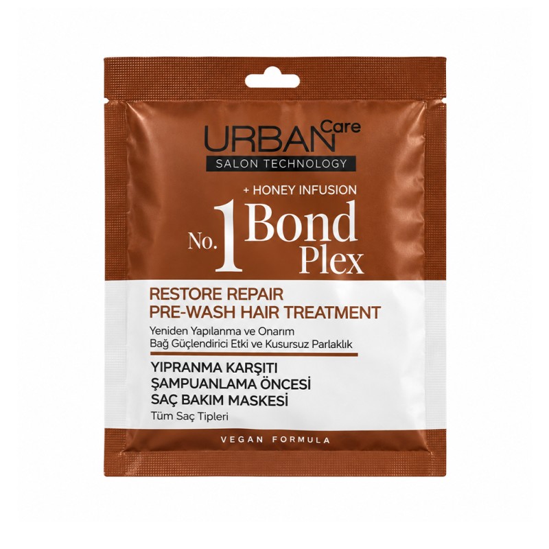 ماسک مو اوربن کر مدل Bond Plex no,1 تقویت کننده مو، ترمیم پیوندهای شکسته مناسب موهای دکلره و رنگ شده حجم ۵۰ میل