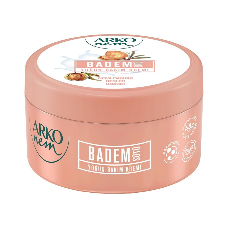 کرم مرطوب کننده آرکو مدل BADEM SUTU با فرمول پربیوتیک وگان حجم ۲۵۰ میل