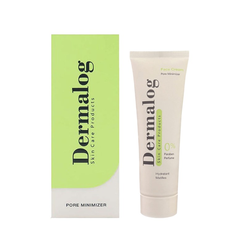 کرم مرطوب کننده درمالوگ مدل Pore Minimizer فاقد پارابن و اسانس مناسب پوست چرب و مختلط حجم ۵۰ میل