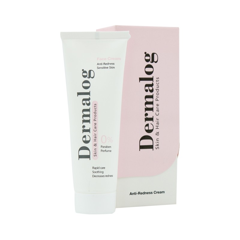 کرم ضد قرمزی درمالوگ مدل Anti-Redness فاقد پارابن و اسانس مناسب پوست حساس حجم ۵۰ میل