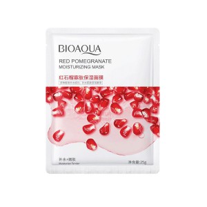 ماسک ورقه ای آبرسان و کلاژن‌ساز بایوآکوا حاوی عصاره انار وزن 25 گرم