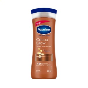 لوسیون بدن نرم کننده وازلین مدل Cocoa Glow حجم 400 میل