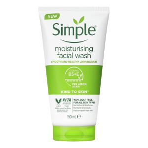 ژل شستشوی صورت آبرسان سیمپل مدل Moisturizing حجم 150 میل