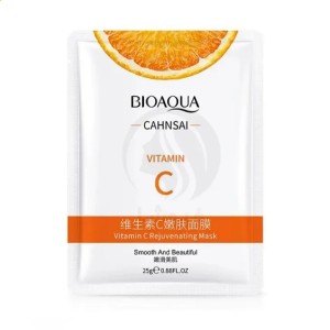 ماسک ورقه ای روشن‌کننده آبرسان بایوآکوا مدل ویتامین سی