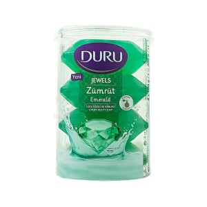 صابون زمرد دورو لیوانی مدل Jewels بسته ۴ عددی