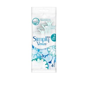 خودتراش دو لبه زنانه ژیلت مدل Venus بسته 4 عددی